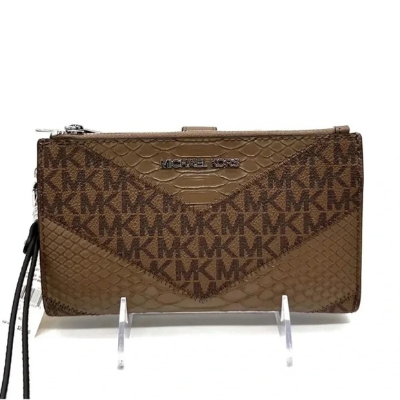 Michael Kors Large Double Zip Wallet Wristlet Dusk Multi - Picture 2 of 10